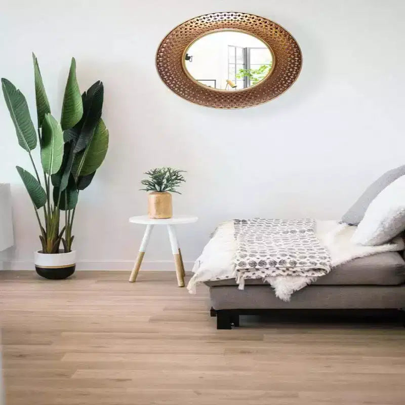 Specchio da Parete Bolly da 15,75" - Infinity Instruments: Moderno, Rotondo, Nessun Montaggio Richiesto, Cornice in Plastica Stampata