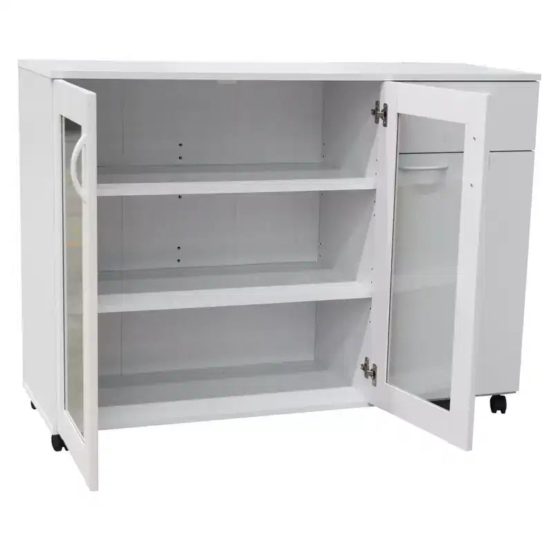 Prescott Credenza/Buffet Mobile da Cucina con Ripiani Regolabili e Cassetto, Bianco