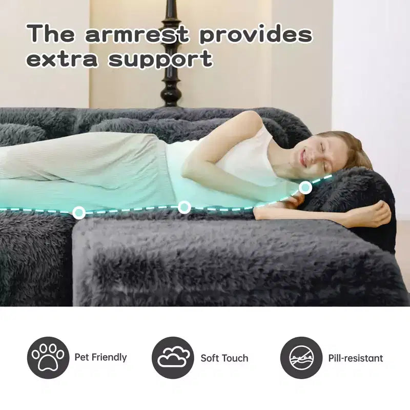 Divano senza struttura a forma di U, spugna HD 32D, fondo antiscivolo, con chaise longue, combinazione libera, confezione sottovuoto, seduta profonda per camera da letto/studio/home theater