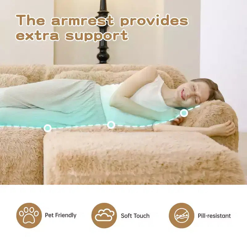 Divano senza struttura a forma di U, spugna HD 32D, fondo antiscivolo, con chaise longue, combinazione libera, confezione sottovuoto, seduta profonda per camera da letto/studio/home theater