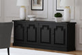 Buffet credenza da sala 4 ante nero anticato e miele