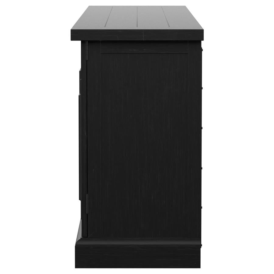 Buffet credenza da sala 4 ante nero anticato e miele
