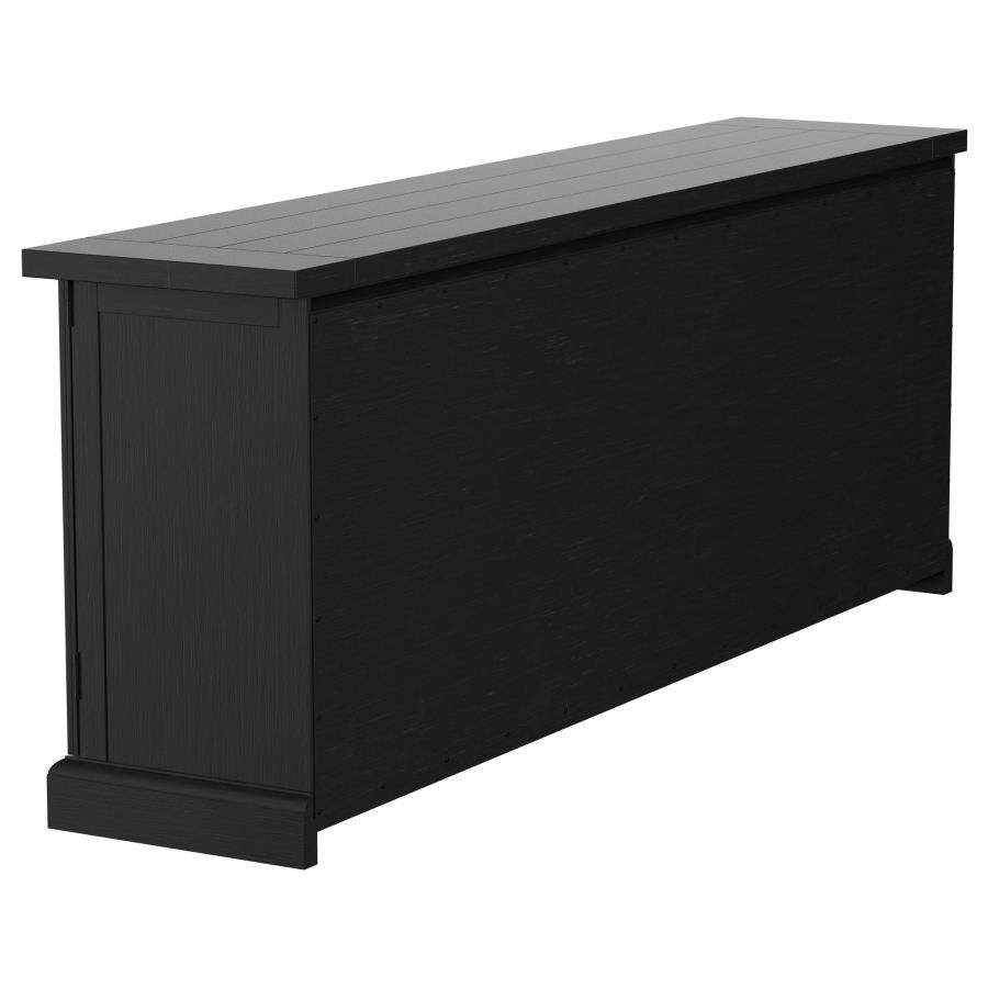 Buffet credenza da sala 4 ante nero anticato e miele