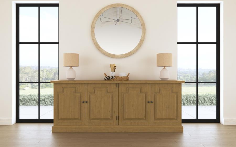 Buffet credenza da sala 4 ante nero anticato e miele