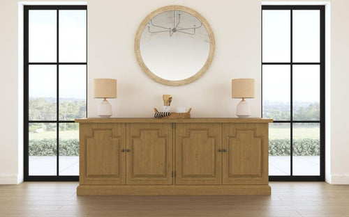 Buffet credenza da sala 4 ante nero anticato e miele