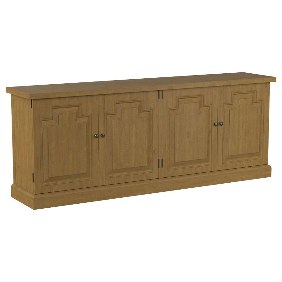 Buffet credenza da sala 4 ante nero anticato e miele