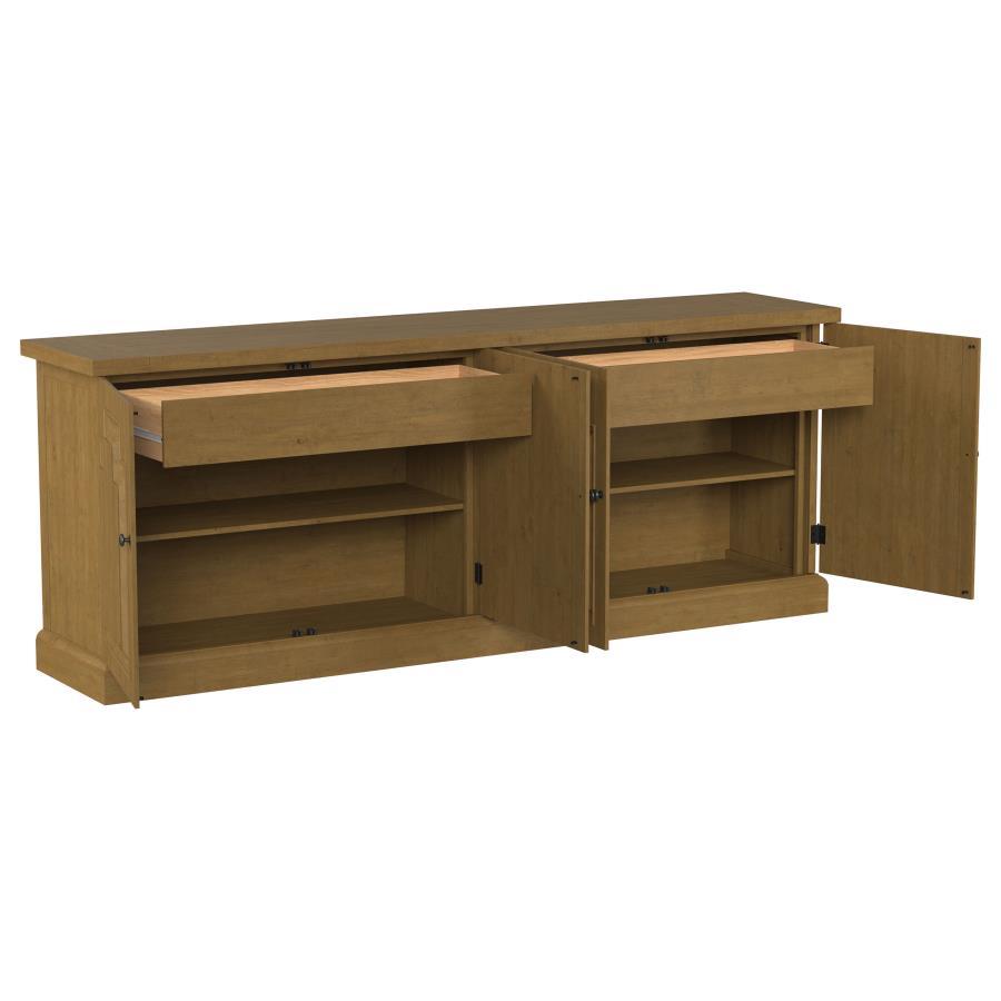 Buffet credenza da sala 4 ante nero anticato e miele