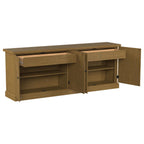 Buffet credenza da sala 4 ante nero anticato e miele