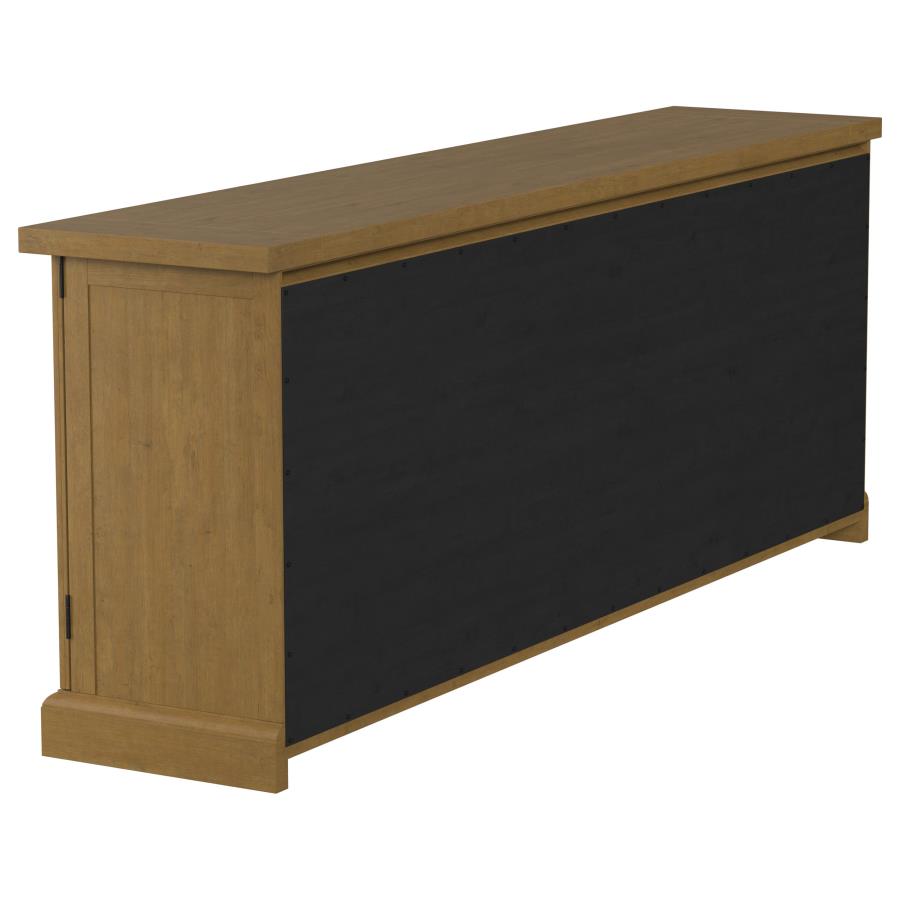 Buffet credenza da sala 4 ante nero anticato e miele