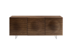 Credenza in Noce impiallacciato con tre ante a chiusura ammortizzata