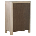 Cassettiera a 5 cassetti per camera da letto in legno di mango anticato con scomparto segreto
