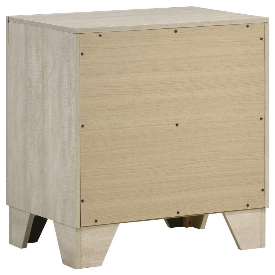 Comodino a 2 cassetti finitura crema rustica maniglie nichel lucido