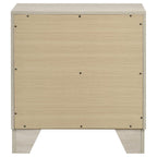 Comodino a 2 cassetti finitura crema rustica maniglie nichel lucido