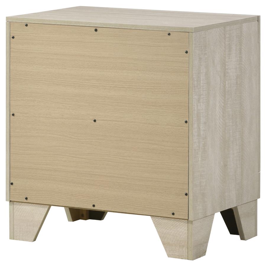 Comodino a 2 cassetti finitura crema rustica maniglie nichel lucido