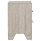 Comodino a 2 cassetti finitura crema rustica maniglie nichel lucido