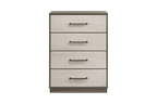 Cassettiera a 4 cassetti Rovere Grigio Melaminico Bicolore Base Sospesa