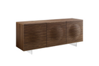 Credenza in Noce impiallacciato con tre ante a chiusura ammortizzata