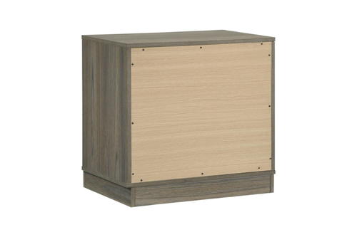 Comodino a 2 cassetti Rovere Grigio bicolore Melaminico Base Flottante