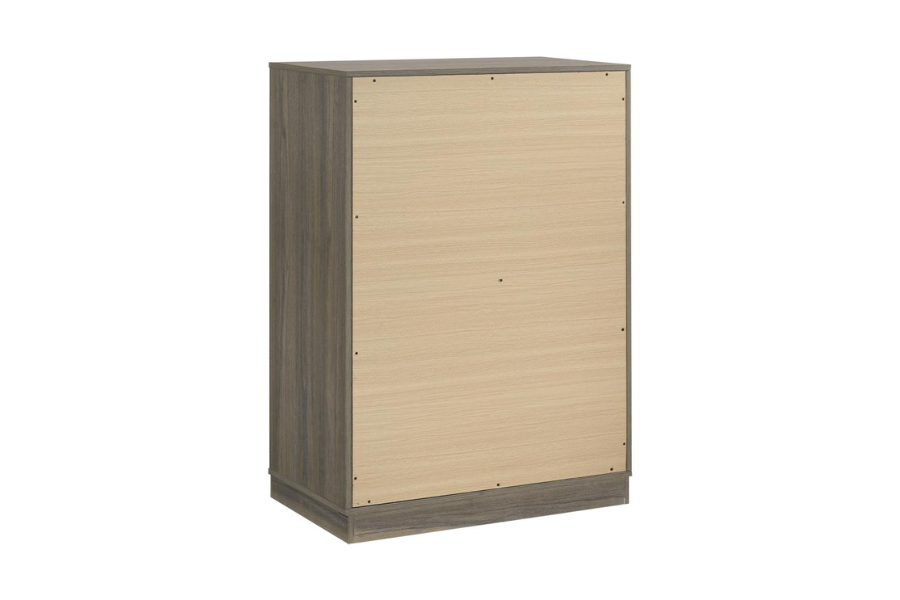 Cassettiera a 4 cassetti Rovere Grigio Melaminico Bicolore Base Sospesa