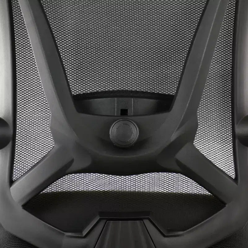 Sedia da Ufficio Girevole Ergonomica in Rete Nera con Poggiatesta Regolabile