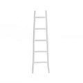 LuxenHome White Solid Wood 5-Rung Blanket Ladder