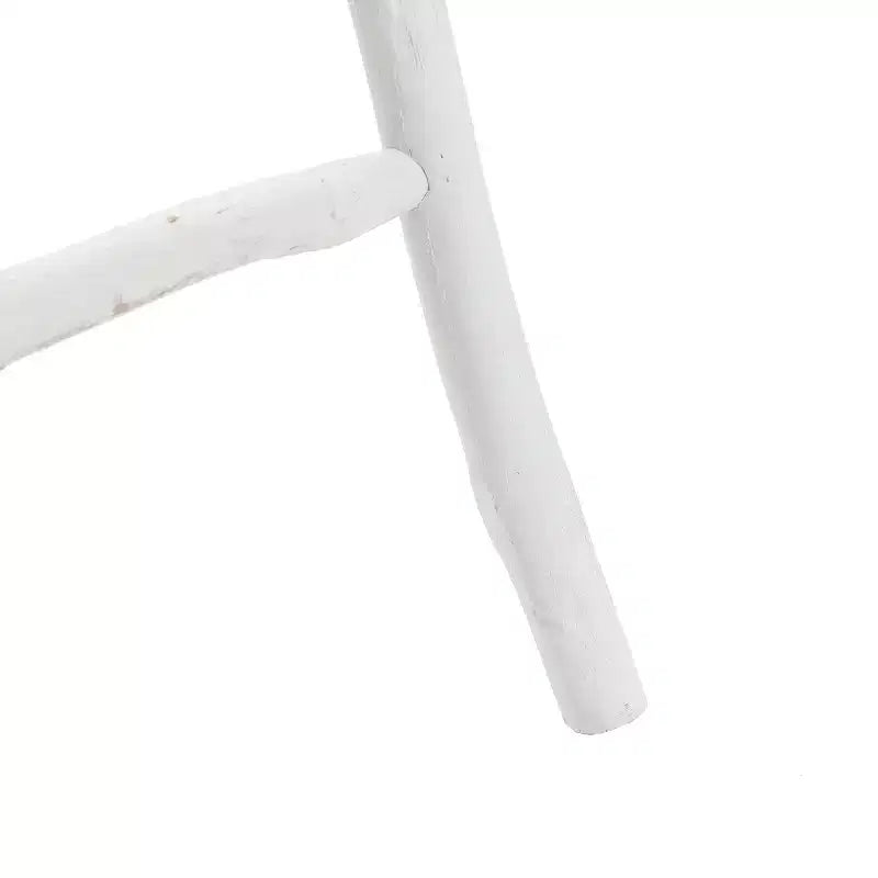 Scala porta-coperte in legno massello bianca a 5 pioli
