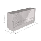 Credenza Madia Laccata Bianca con Luci LED