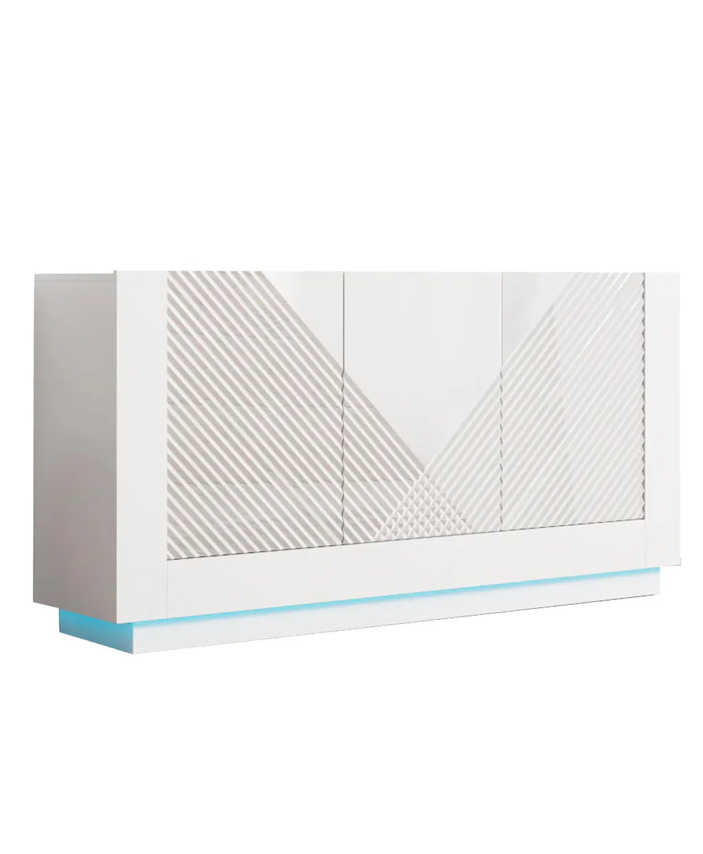 Credenza Madia Laccata Bianca con Luci LED