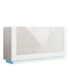 Credenza Madia Laccata Bianca con Luci LED
