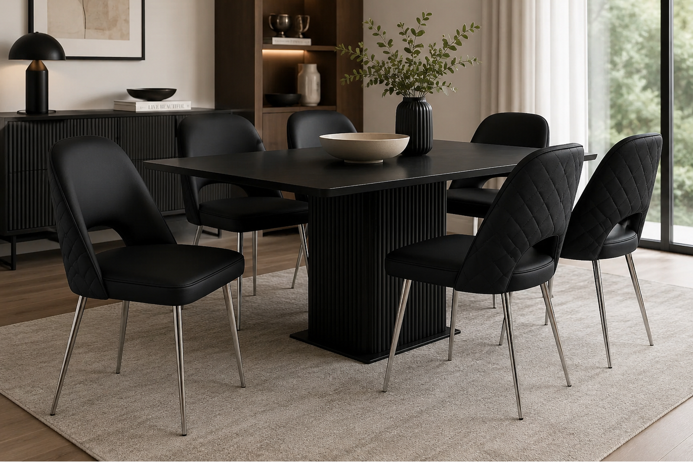 Sedia da pranzo moderna disponibile in grigio, nero e bianco