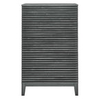 Cassettiera a 5 cassetti Mid-Century laminata con venature del legno color antracite