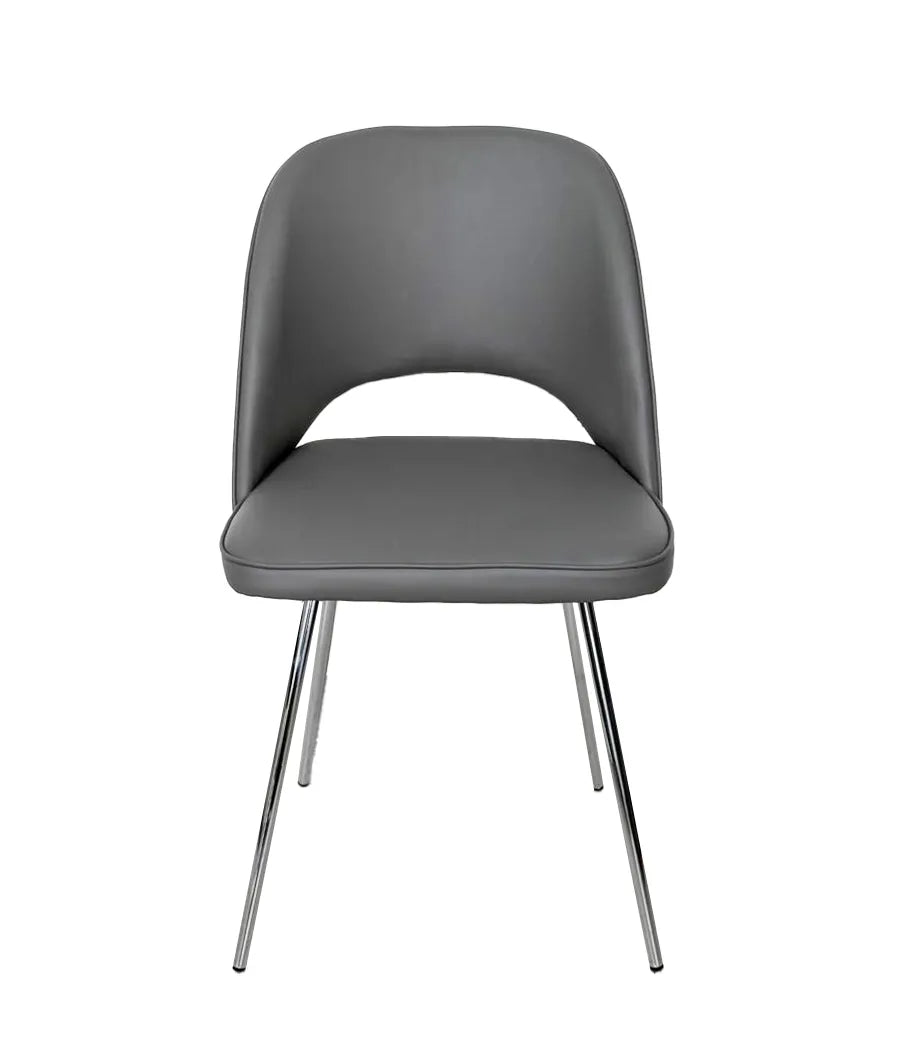 Sedia da pranzo moderna disponibile in grigio, nero e bianco