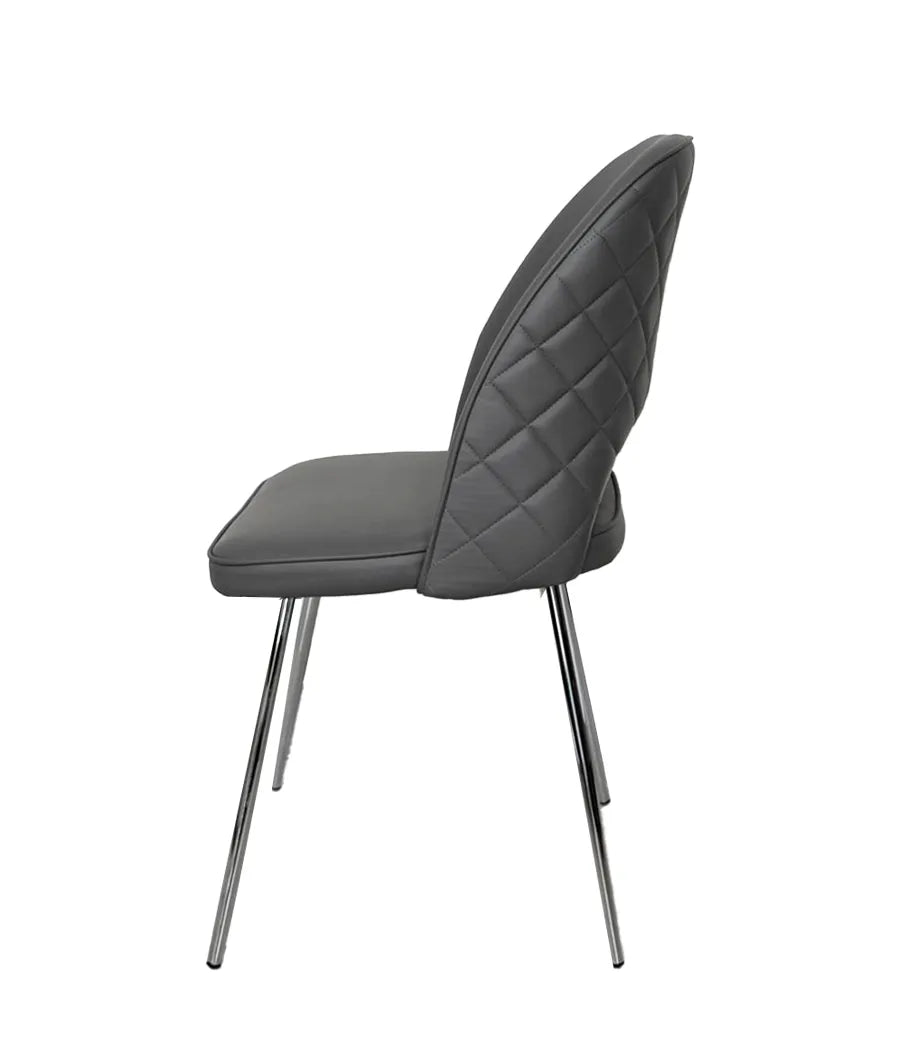 Sedia da pranzo moderna disponibile in grigio, nero e bianco