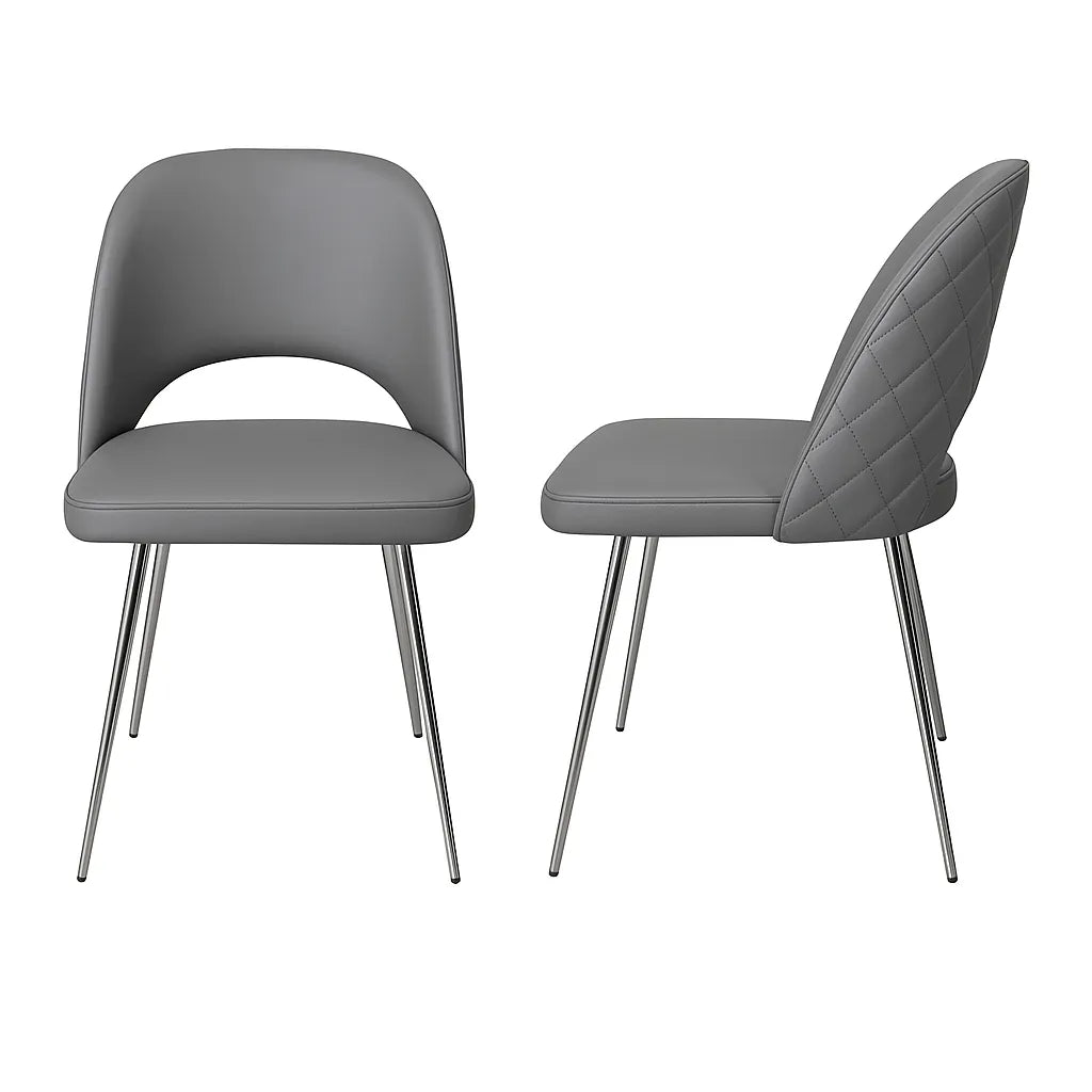 Sedia da pranzo moderna disponibile in grigio, nero e bianco